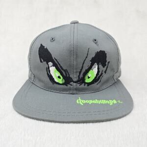 Vintage‎ Goosebumps Youth Snapback Hat Gray Green Spooky Eyes 1996 90s Annco